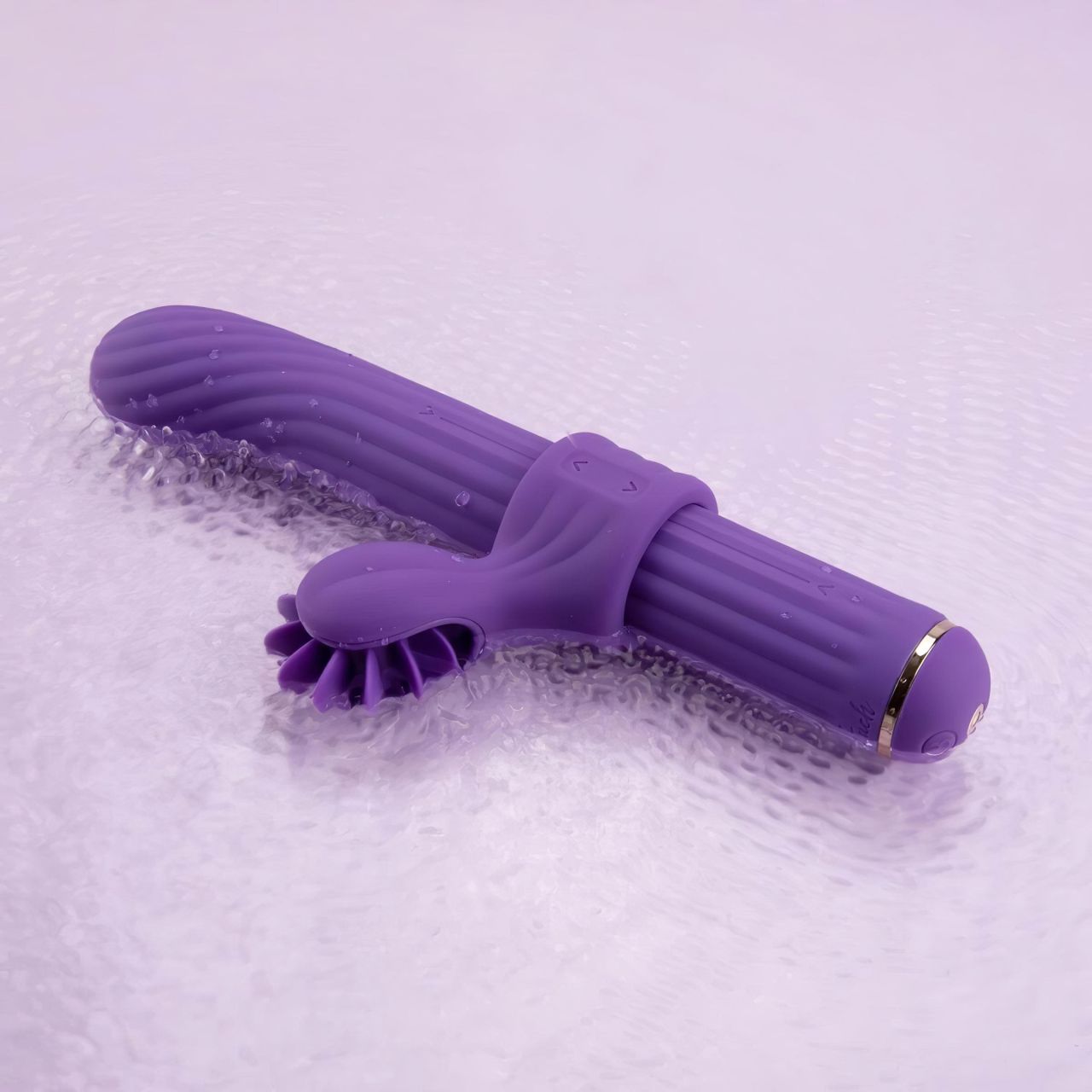 Magic Stick - vibrátor cseréléhető feltétekkel (lila)