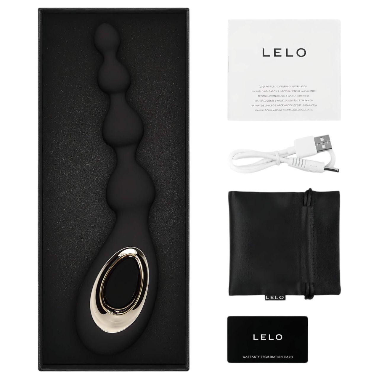 LELO Soraya Beads - akkus, vízálló anál vibrátor (fekete) LELO Soraya Beads - akkus, vízálló anál vibrátor (fekete)