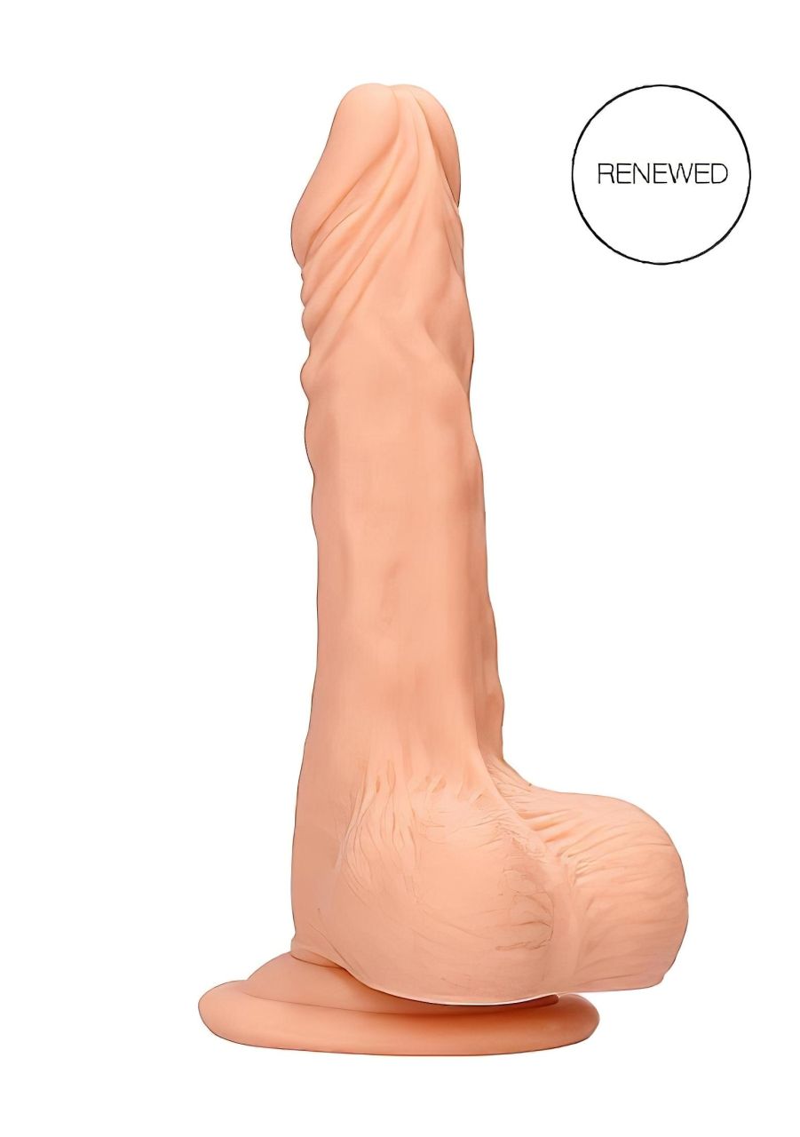RealRock Dong 7 - élethű, herés dildó (17cm) - natúr RealRock Dong 7 - élethű, herés dildó (17cm) - natúr