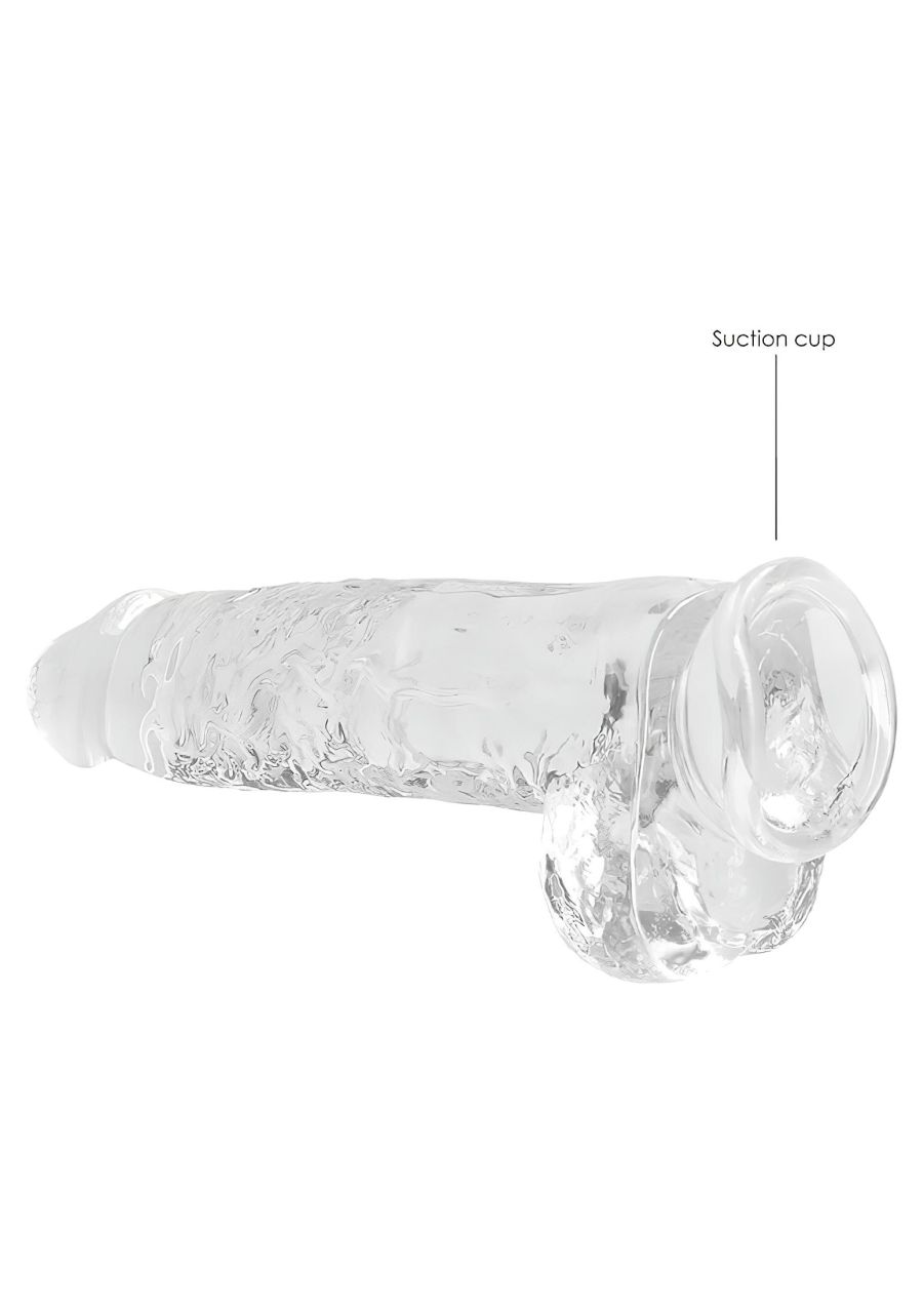 RealRock - átlátszó élethű dildó - átlátszó (22cm) RealRock - átlátszó élethű dildó - átlátszó (22cm)