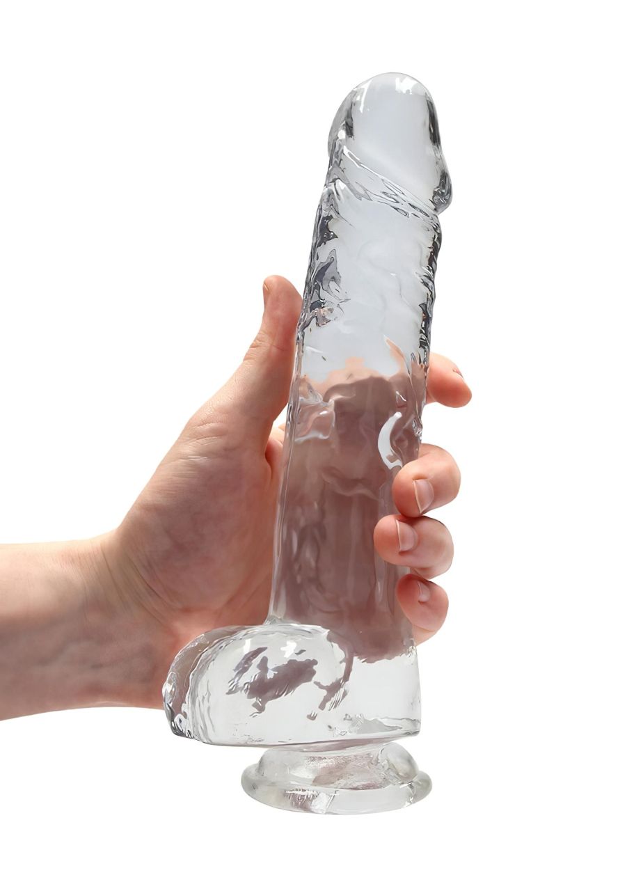 RealRock - átlátszó élethű dildó - átlátszó (22cm) RealRock - átlátszó élethű dildó - átlátszó (22cm)