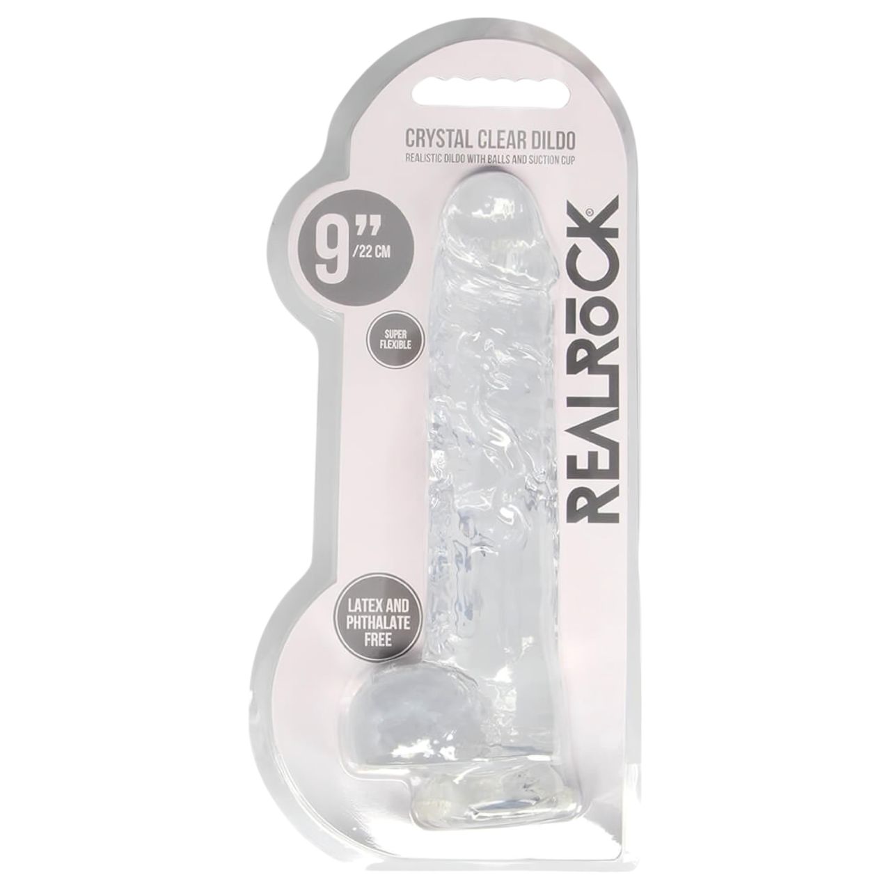 RealRock - átlátszó élethű dildó - átlátszó (22cm) RealRock - átlátszó élethű dildó - átlátszó (22cm)