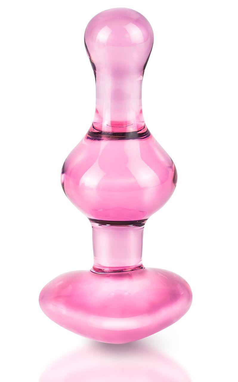 Icicles No. 75 - szíves, üveg anál plug (pink) Icicles No. 75 - szíves, üveg anál plug (pink)