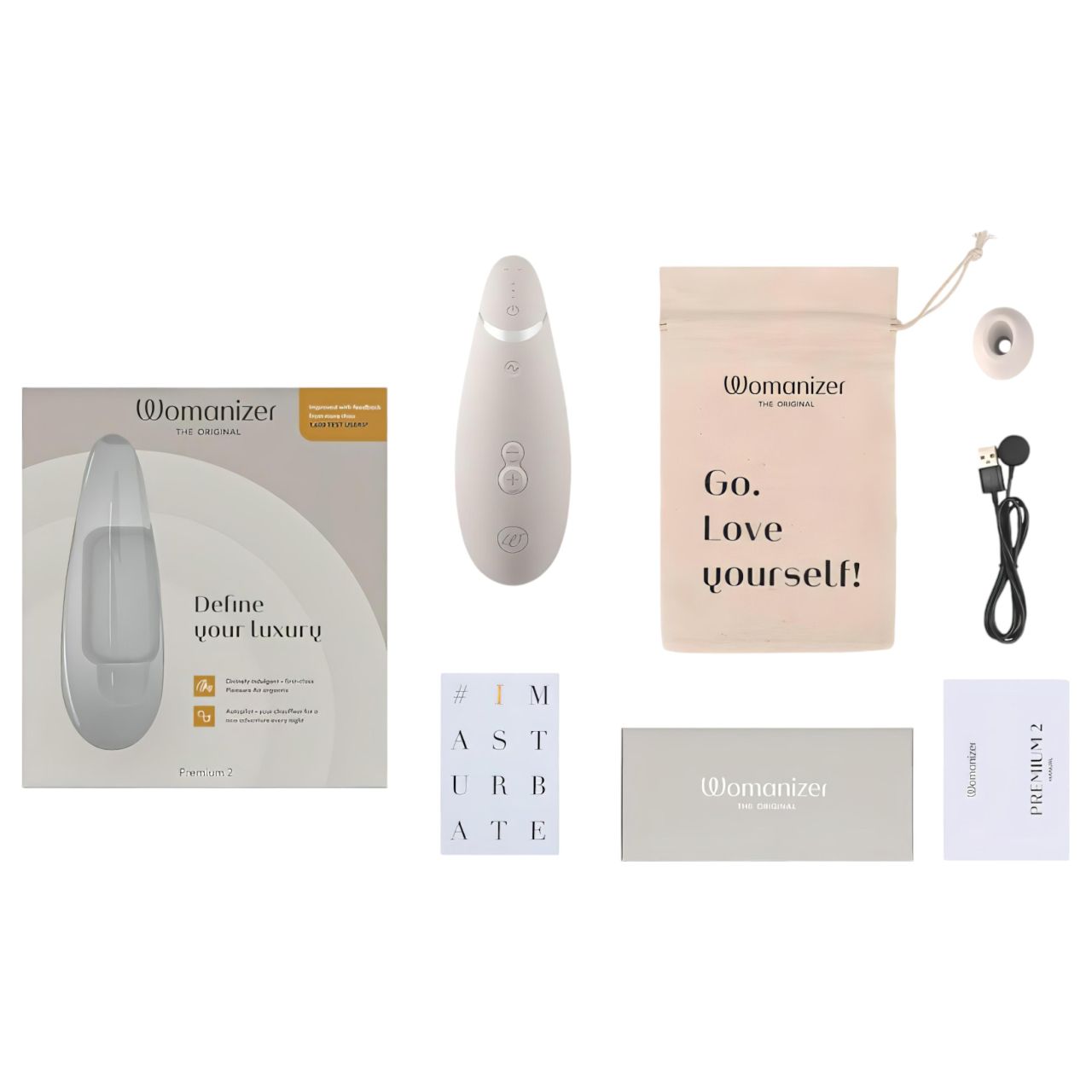 Womanizer Premium 2 - léghullámos csiklóizgató (fehér) Womanizer Premium 2 - léghullámos csiklóizgató (fehér)