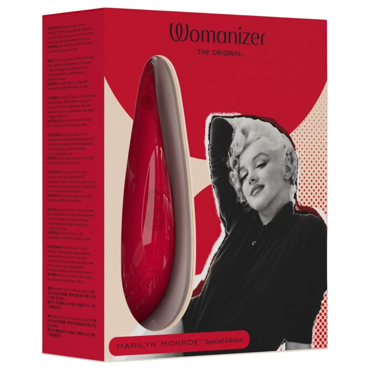Womanizer Marilyn Monroe - léghullámos csiklóizgató (piros) Womanizer Marilyn Monroe - léghullámos csiklóizgató (piros)