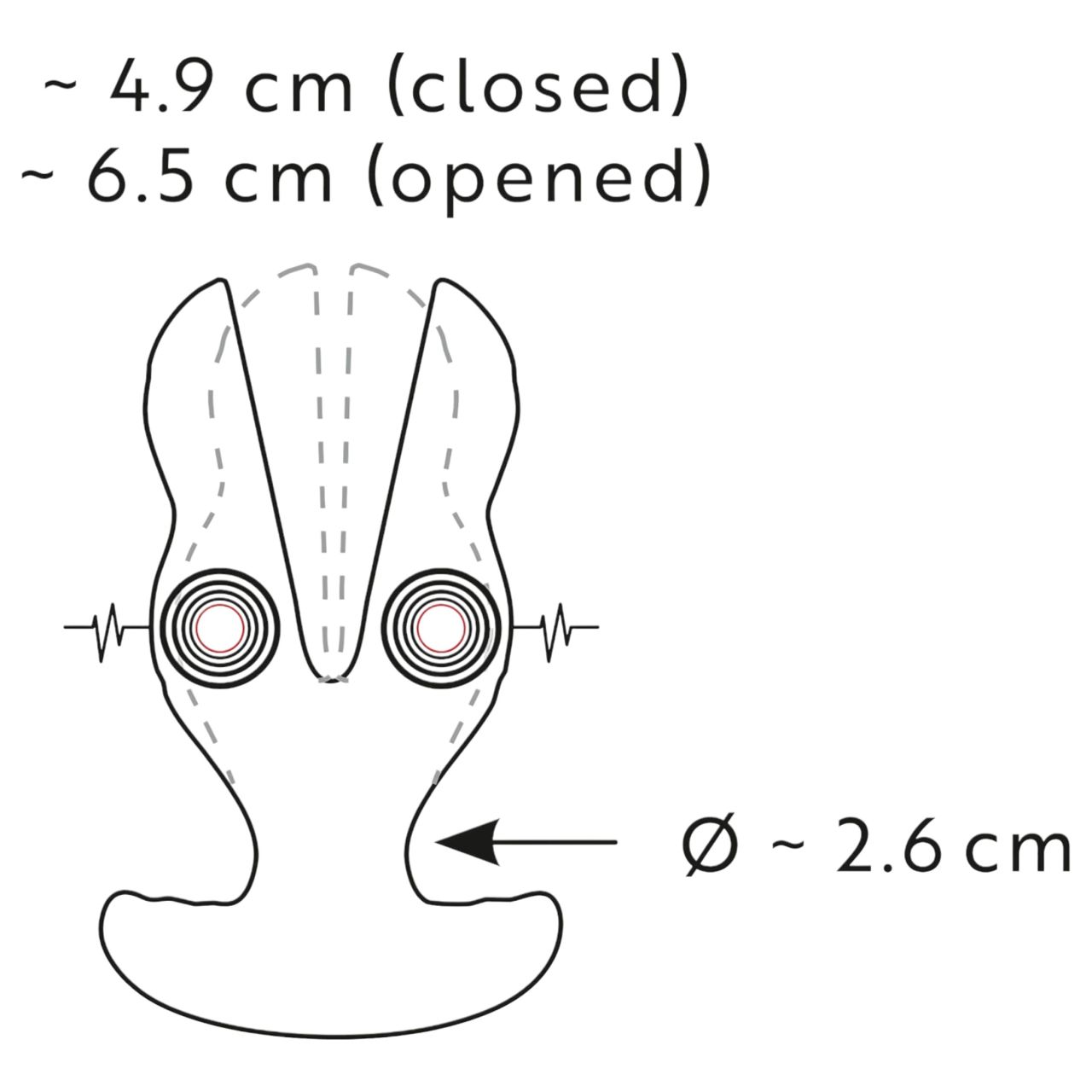 ANOS - kétágú anál vibrátor (fekete) ANOS - kétágú anál vibrátor (fekete)