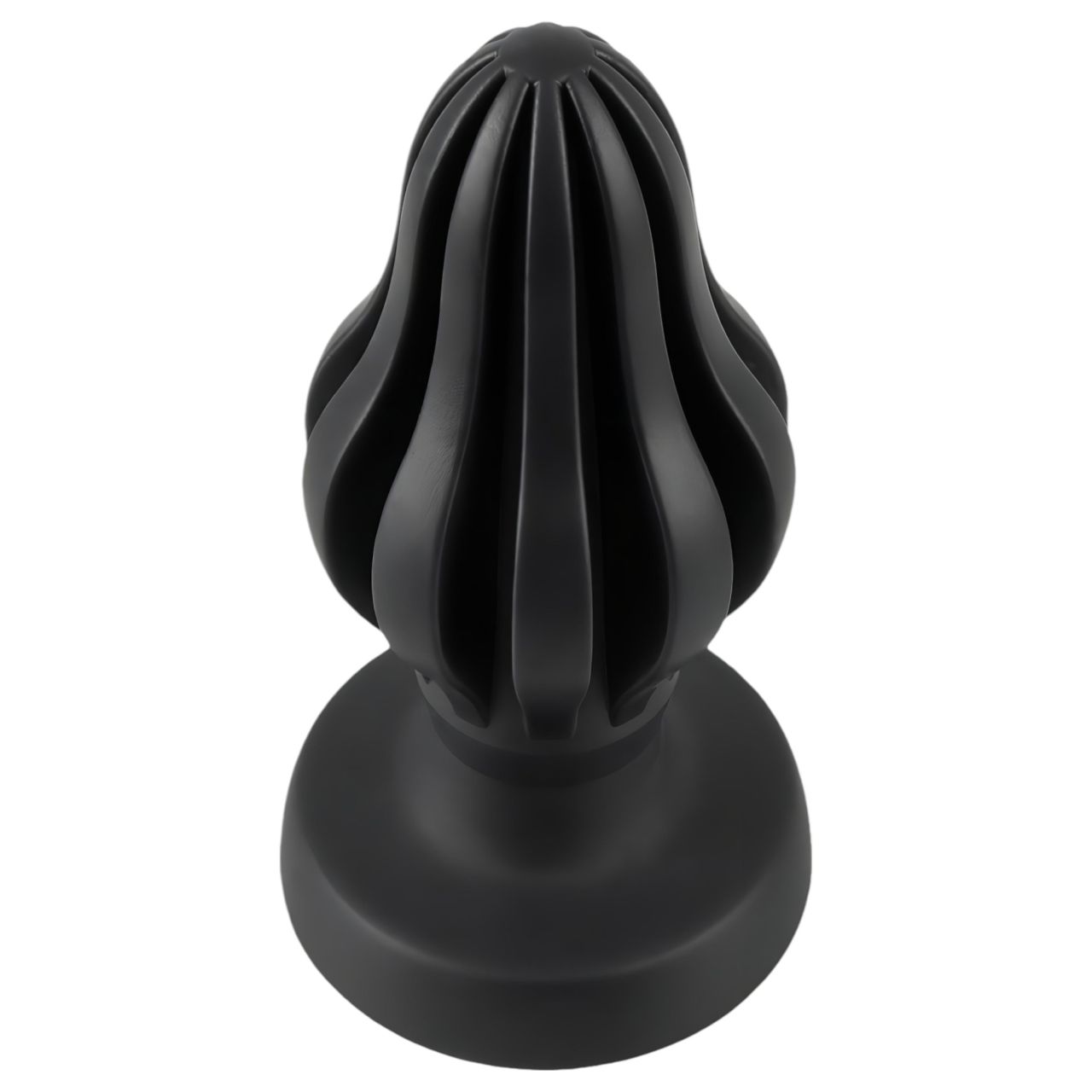 / ANOS - bordázott puha butt plug - 7 cm (fekete)