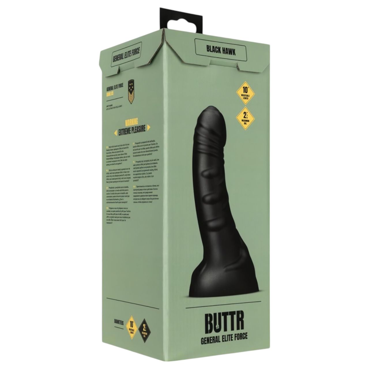 BUTTR Black Hawk - élethű anál dildó (fekete) BUTTR Black Hawk - élethű anál dildó (fekete)