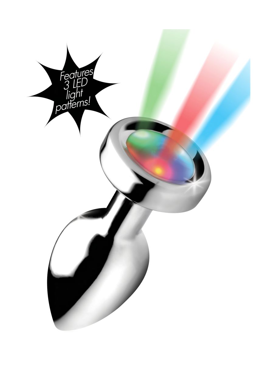 Booty Sparks - világító anál plug - kicsi (ezüst) Booty Sparks - világító anál plug - kicsi (ezüst)