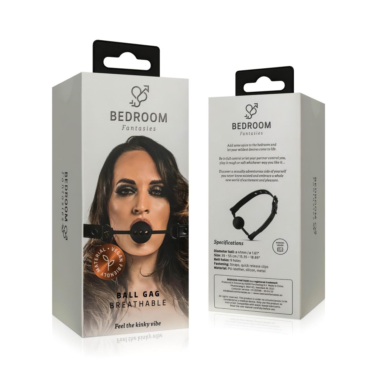 Bedroom Fantasies - szájpecek légző lyukakkal (fekete) Bedroom Fantasies - szájpecek légző lyukakkal (fekete)