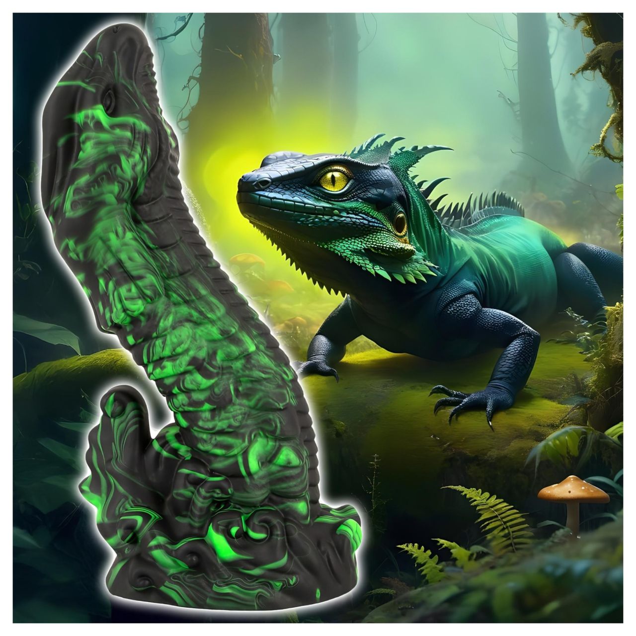 Beasty Cocks - misztikus dildó szett és síkosító Beasty Cocks - misztikus dildó szett és síkosító