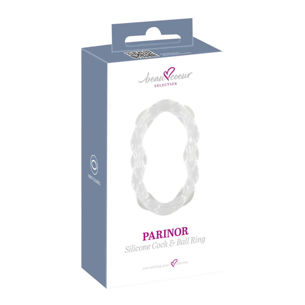 Beau Coeur Parinor - pénisz-és heregyűrű (áttetsző) Beau Coeur Parinor - pénisz-és heregyűrű (áttetsző)