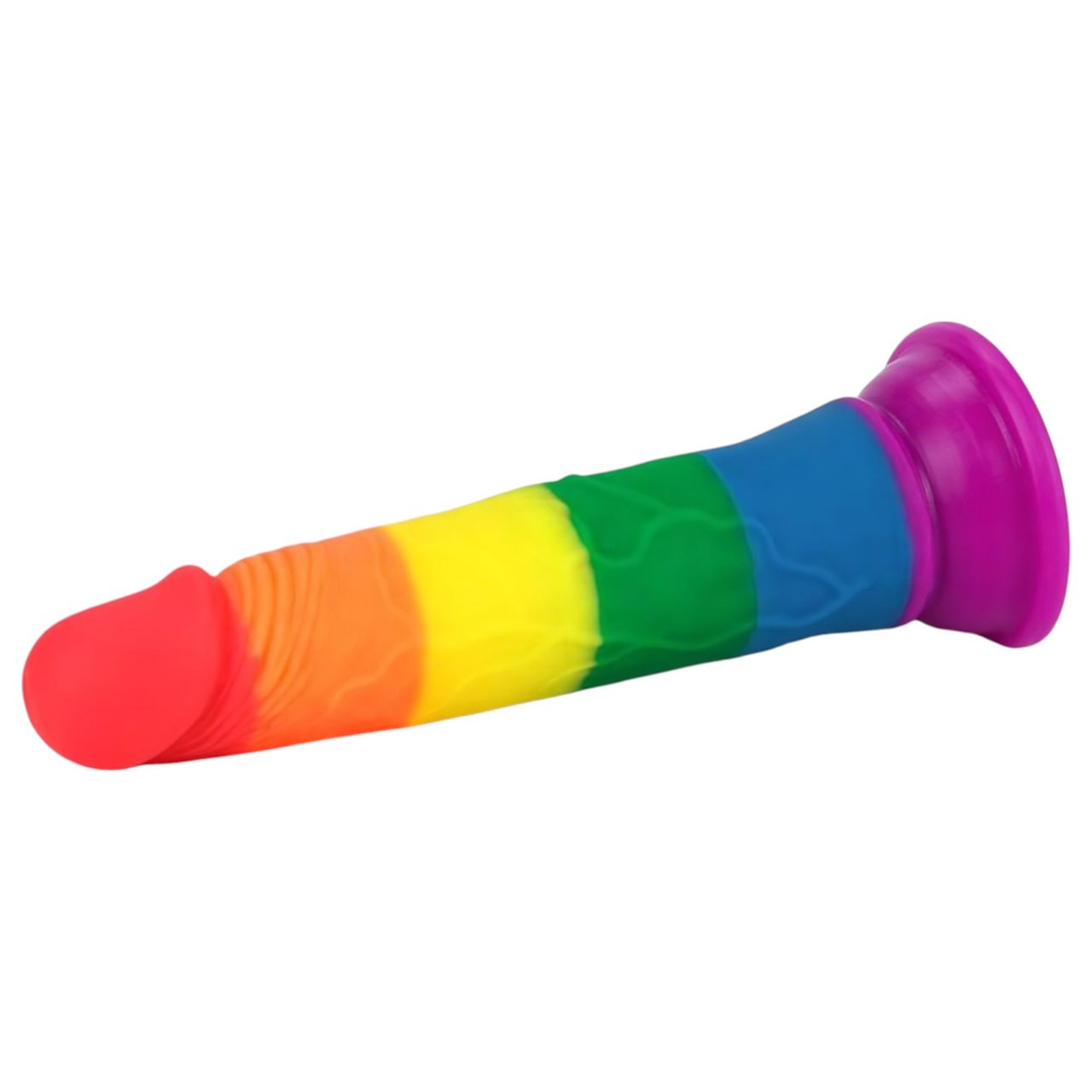 Lovetoy Prider - élethű dildó - 19cm (szivárvány) Lovetoy Prider - élethű dildó - 19cm (szivárvány)