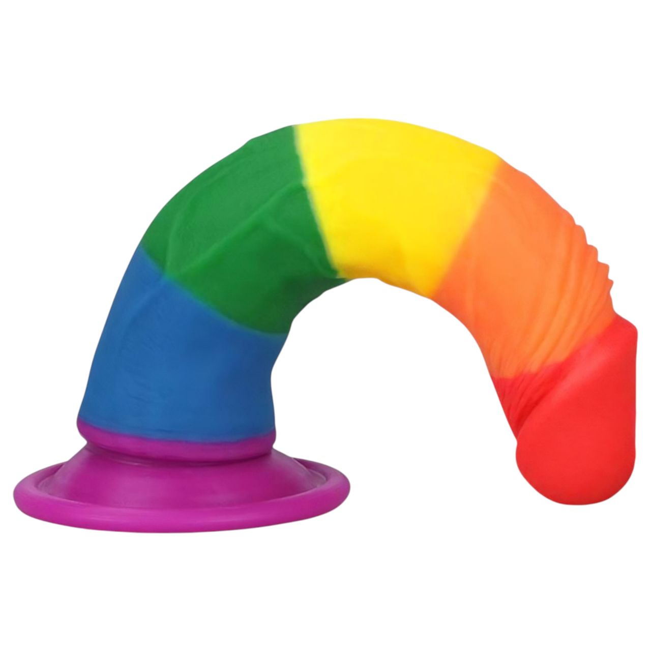 Lovetoy Prider - élethű dildó - 19cm (szivárvány) Lovetoy Prider - élethű dildó - 19cm (szivárvány)