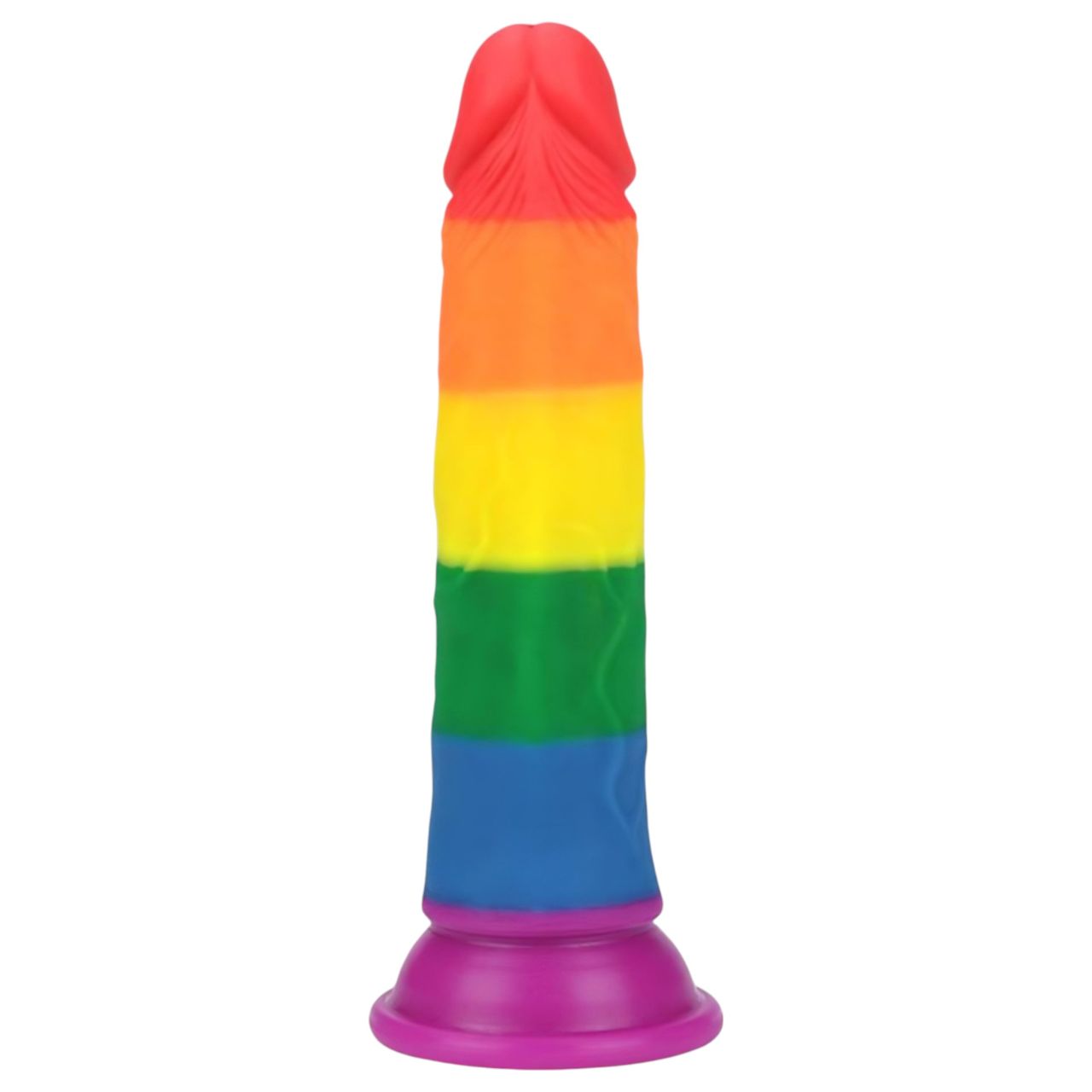 Lovetoy Prider - élethű dildó - 19cm (szivárvány) Lovetoy Prider - élethű dildó - 19cm (szivárvány)