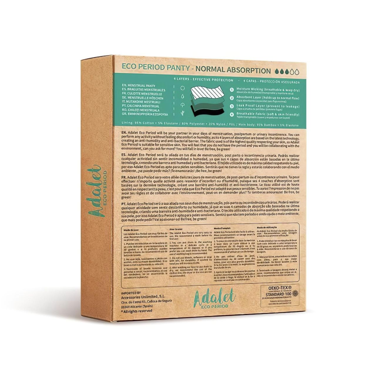 Adalet Flora Normal - menstruációs bugyi (fekete) Adalet Flora Normal - menstruációs bugyi (fekete)