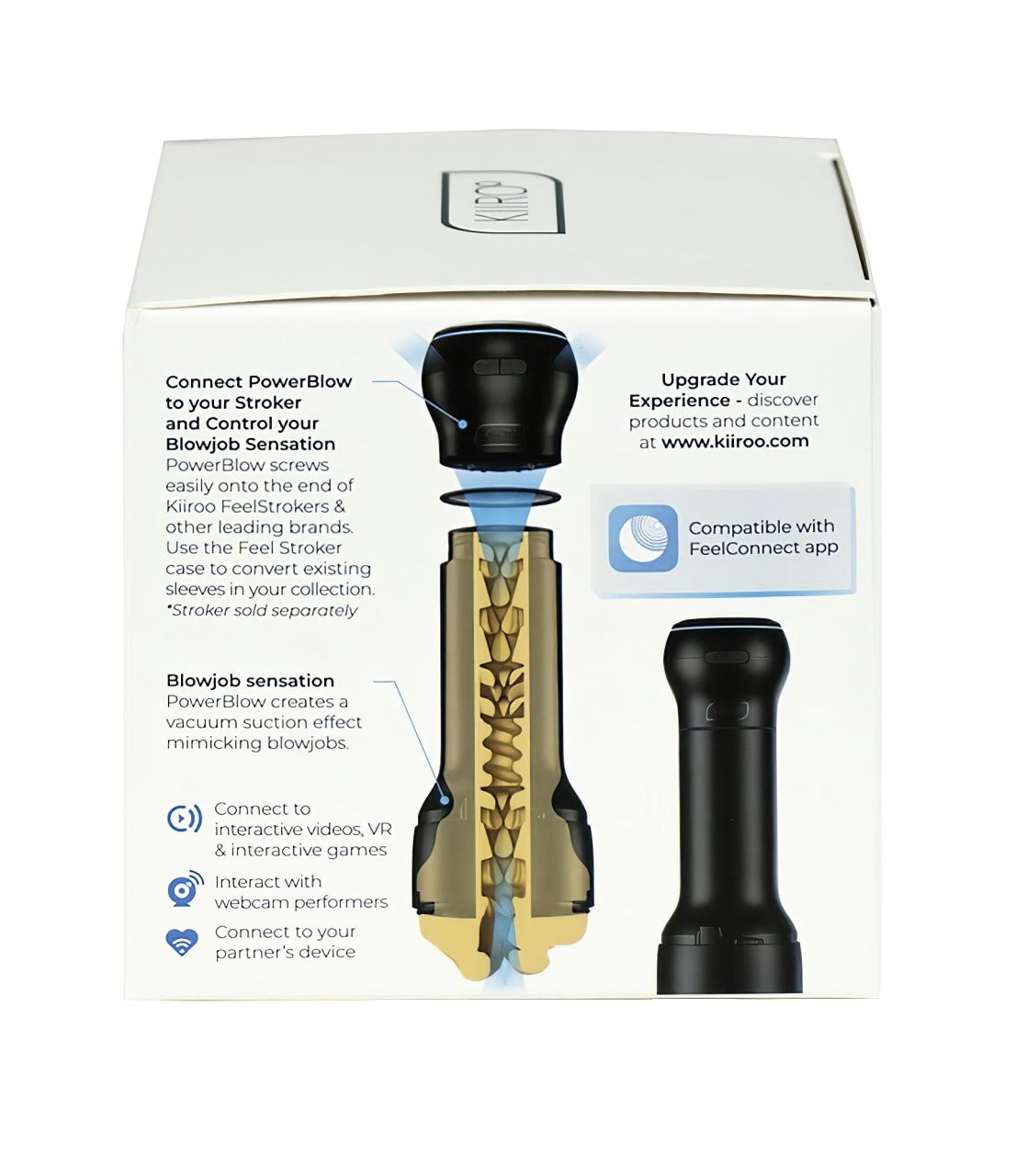 Kiiroo PowerBlow - maszturbátor szívó- és okos tartozék (fekete)