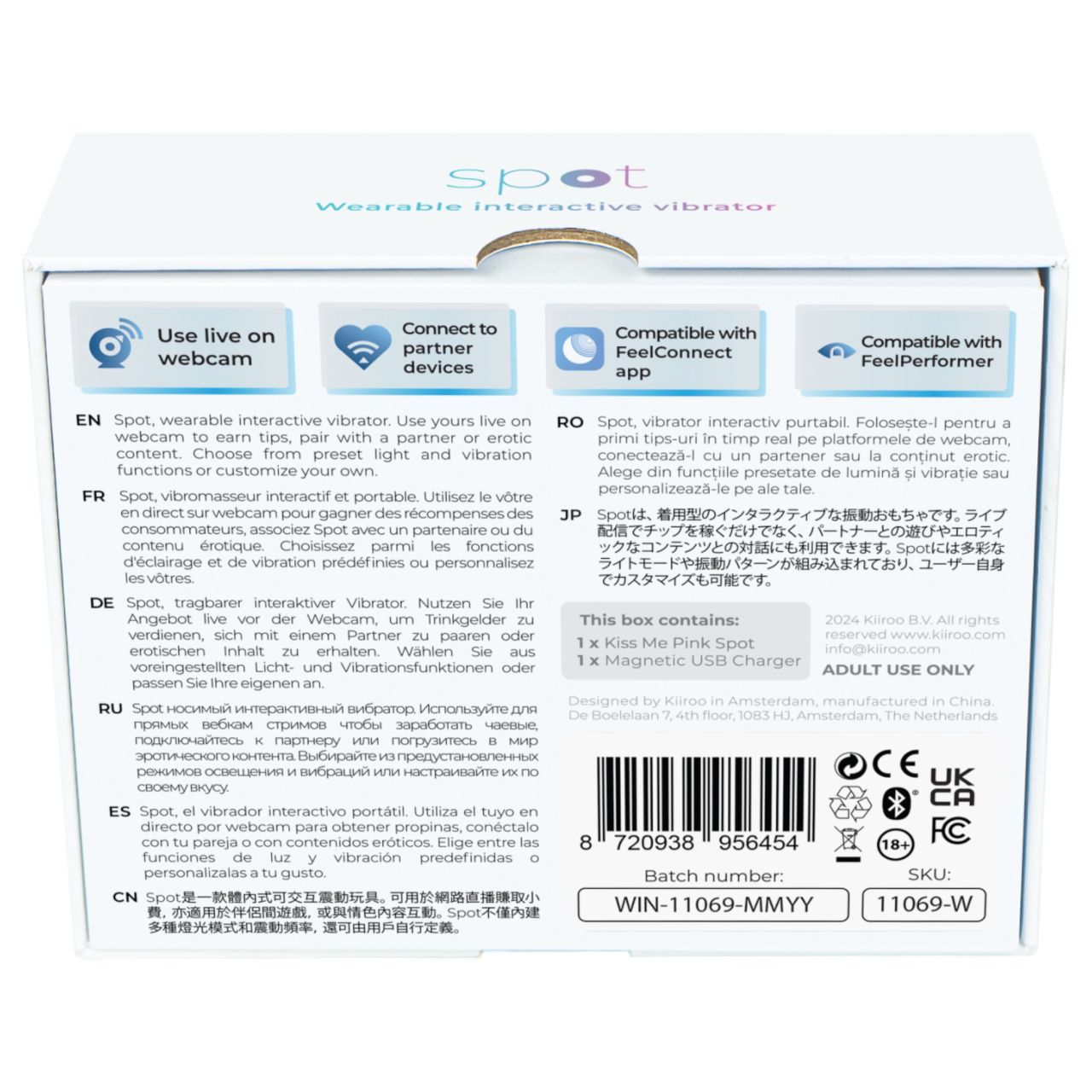 Kiiroo Spot - vibrációs tojás (pink) Kiiroo Spot - vibrációs tojás (pink)