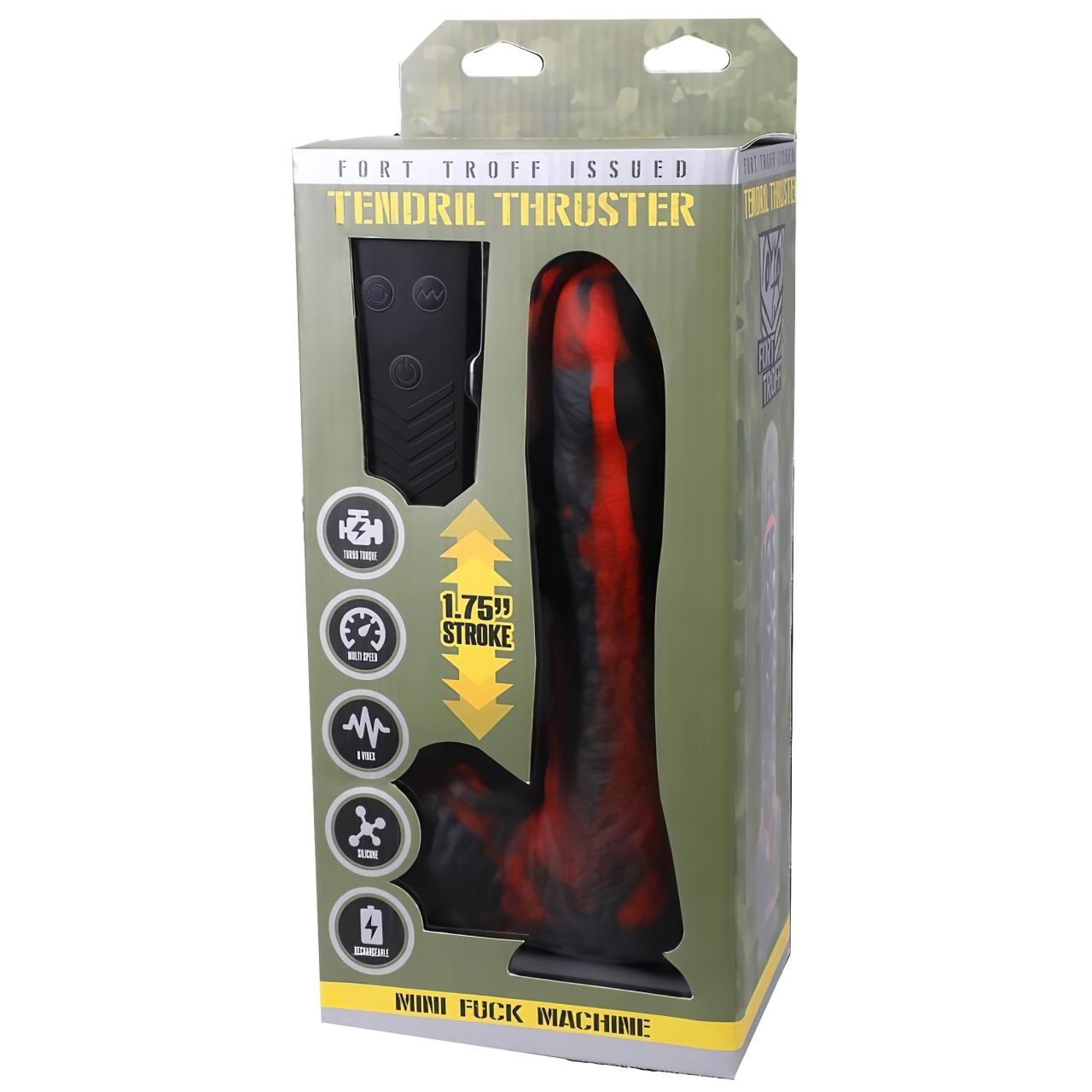 Doc Johnson Mini F-Machine Tendril - rádiós lökő vibrátor (piros) Doc Johnson Mini F-Machine Tendril - rádiós lökő vibrátor (piros)