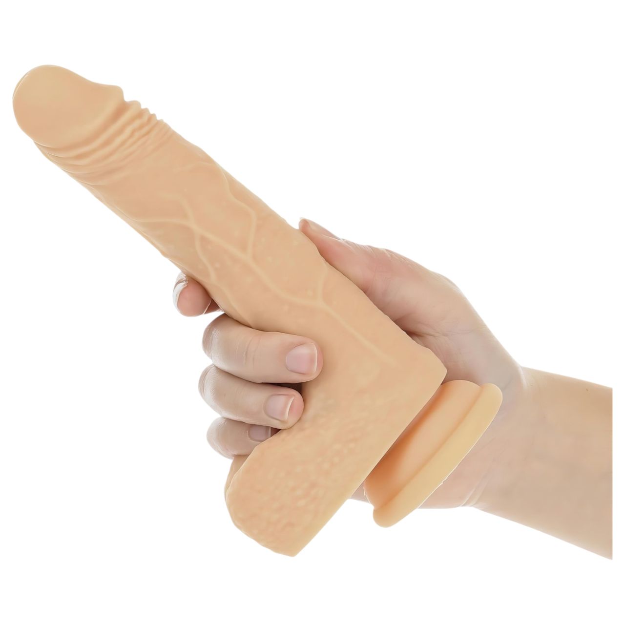 Naked Addiction Thrusting 7,5 - lökő vibrátor (19cm) - natúr Naked Addiction Thrusting 7,5 - lökő vibrátor (19cm) - natúr