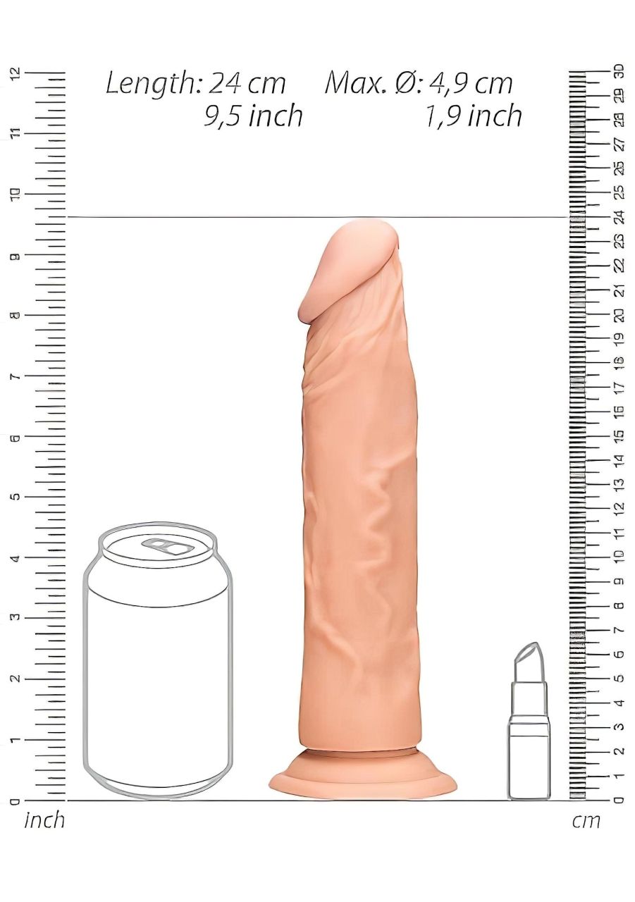 RealRock Dong 9 - élethű dildó (23cm) - natúr RealRock Dong 9 - élethű dildó (23cm) - natúr