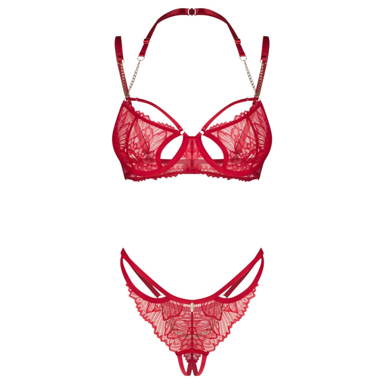 Obsessive Matildea - csipkés melltartó szett (piros) Obsessive Matildea - csipkés melltartó szett (piros)
