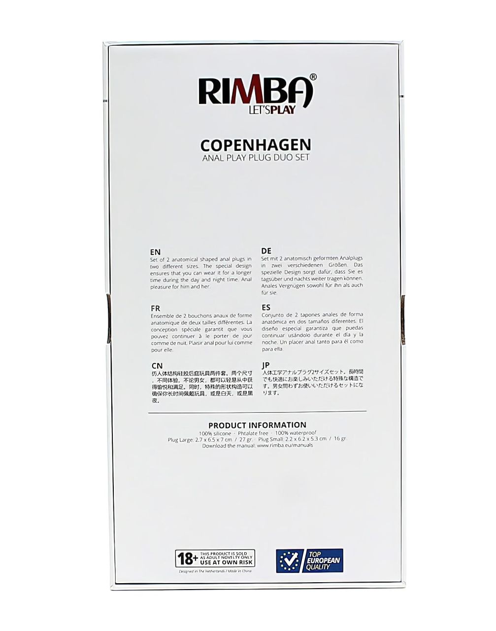 Rimba Copenhagen - anál plug szett - lila (2db) Rimba Copenhagen - anál plug szett - lila (2db)