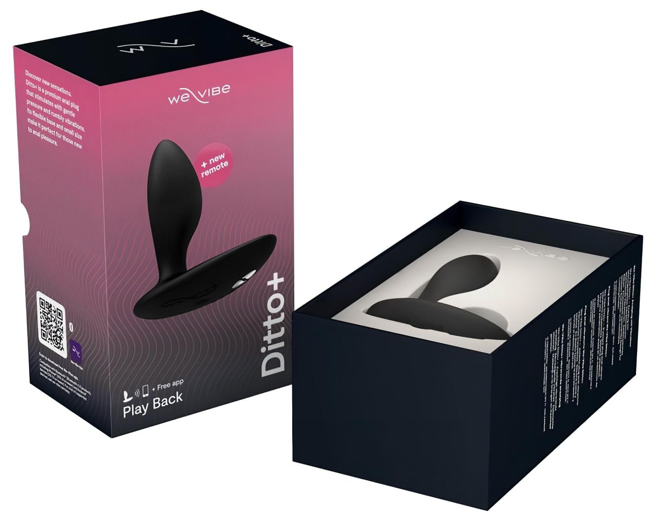 We-Vibe Ditto+ - okos, akkus anál vibrátor (fekete) We-Vibe Ditto+ - okos, akkus anál vibrátor (fekete)