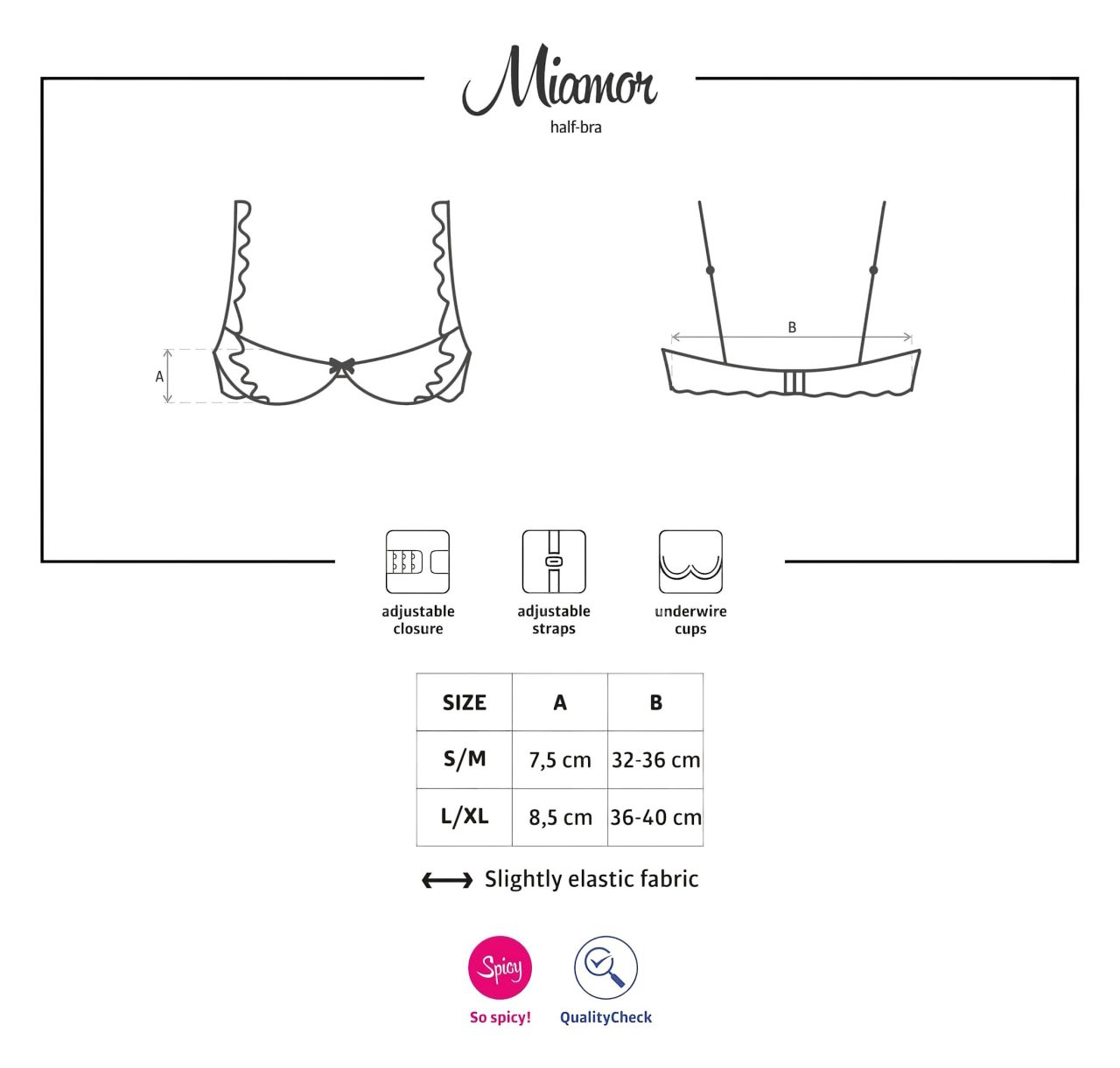 Obsessive Miamor - csipkés mellemelő (fekete) Obsessive Miamor - csipkés mellemelő (fekete)