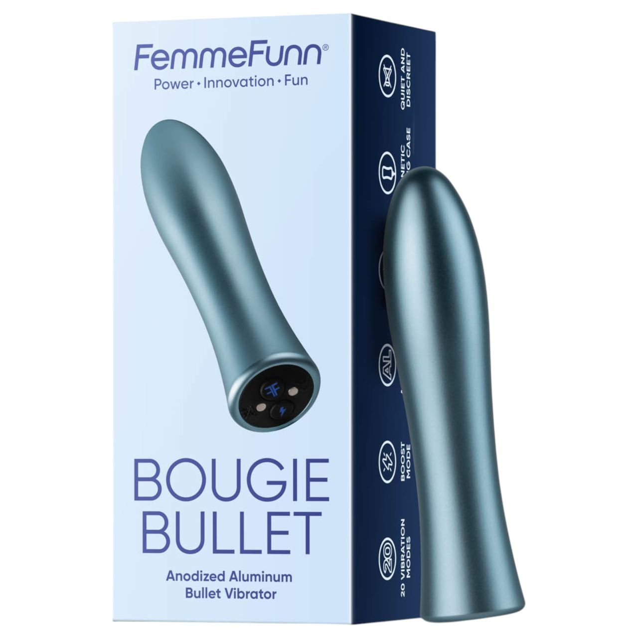 FemmeFunn Bougie - alumínium prémium vibrátor (ezüst) FemmeFunn Bougie - alumínium prémium vibrátor (ezüst)