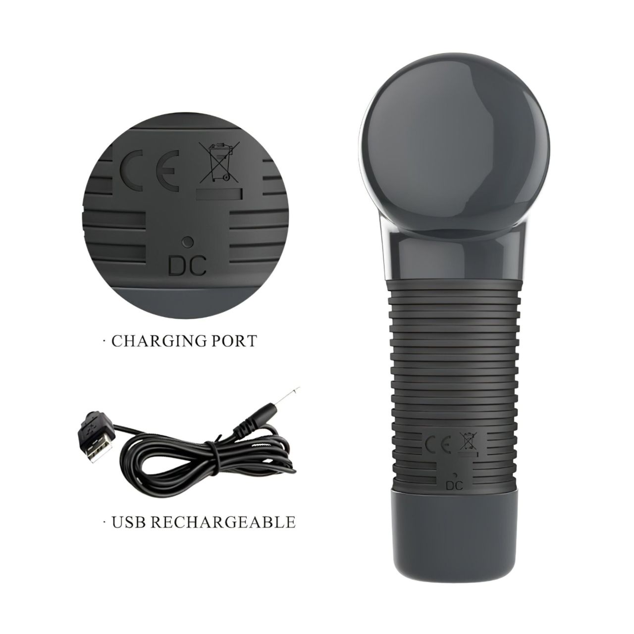 Pretty Love Magic Gun - masszírozó pisztoly (fekete)