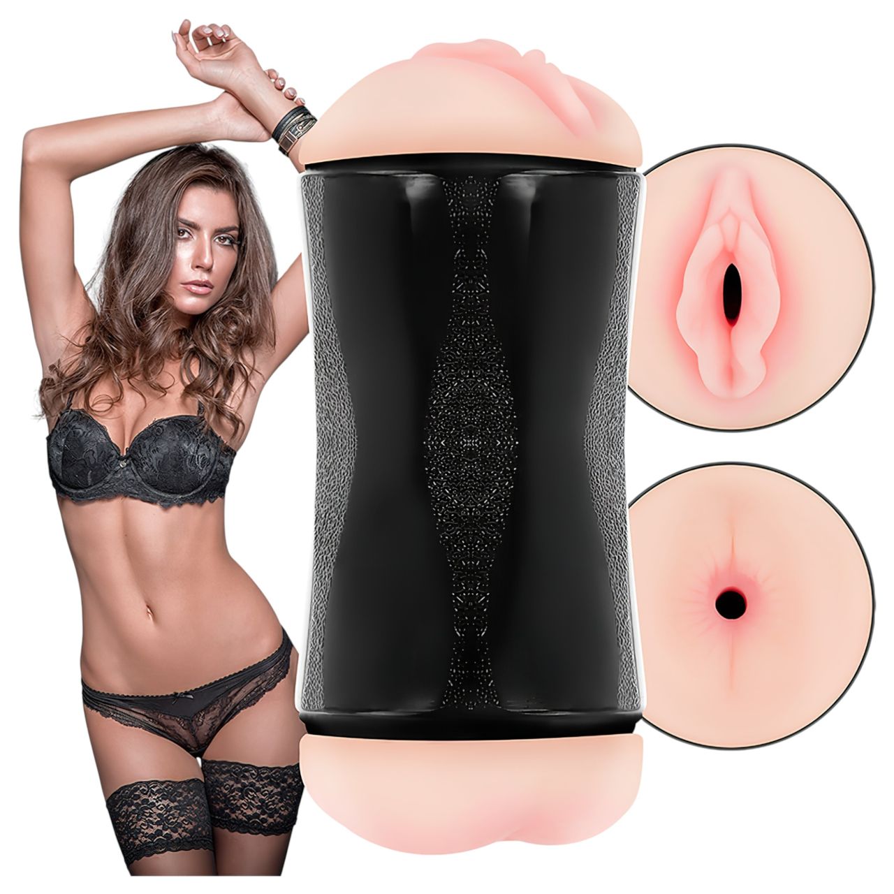 JamyJob - punci és popsi maszturbátor (natúr)