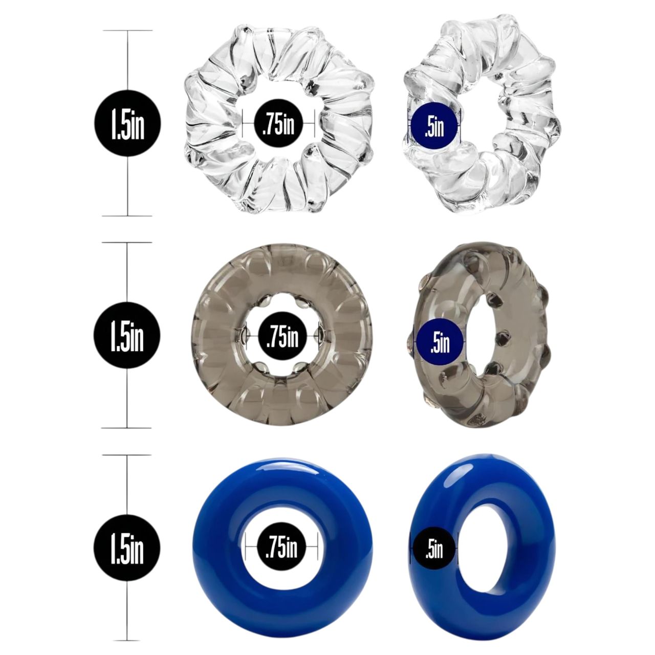 Stay Hard - változatos péniszgyűrű szett - 3db (színes) Stay Hard - változatos péniszgyűrű szett - 3db (színes)
