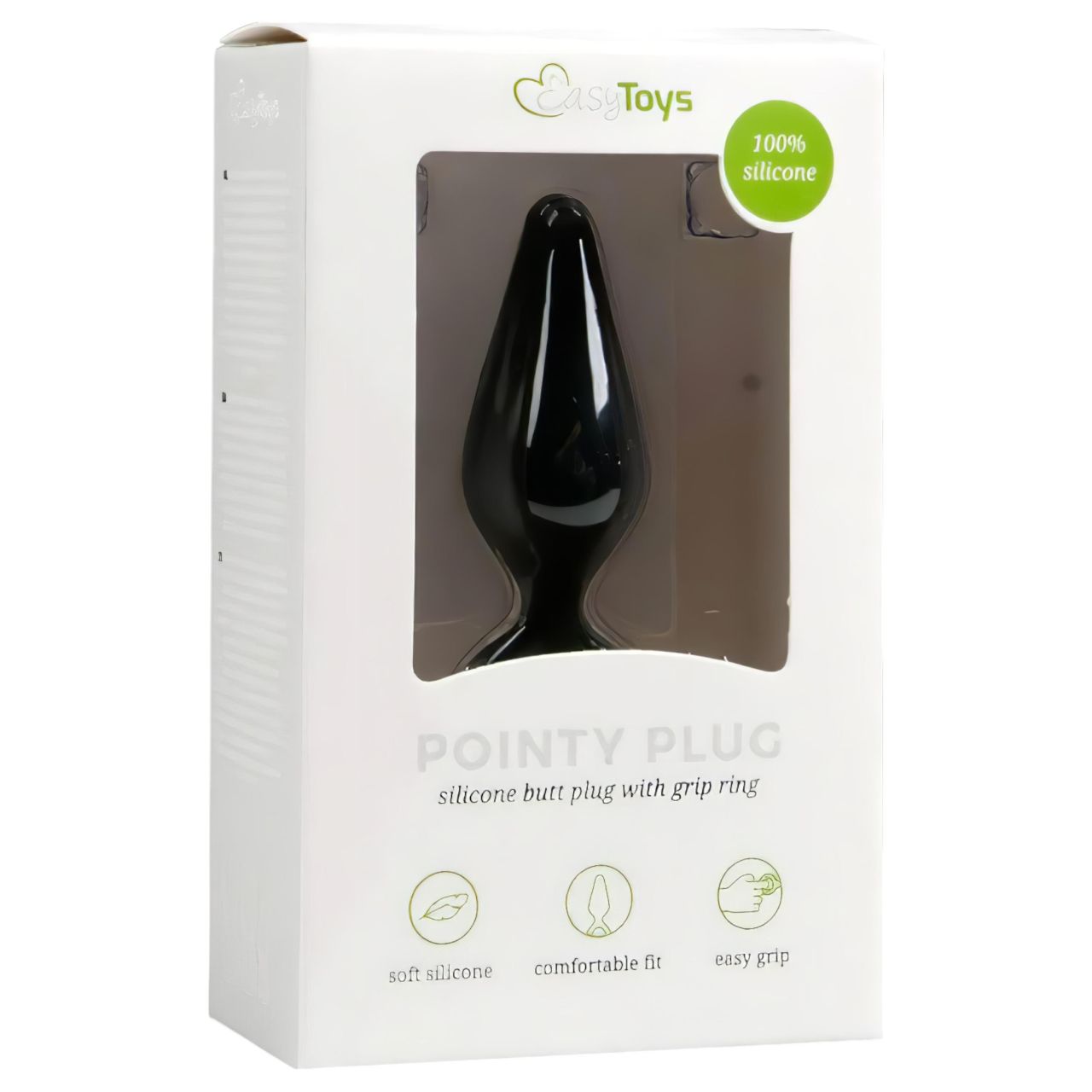 Easytoys Pointy Plug - gyűrűs anál plug - közepes (fekete) Easytoys Pointy Plug - gyűrűs anál plug - közepes (fekete)