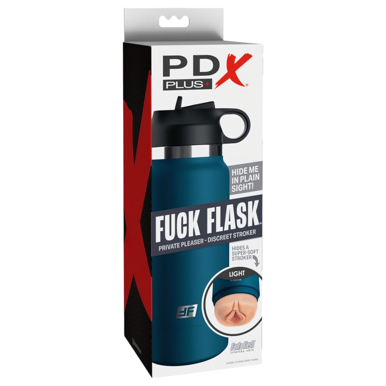 Fuck Flask Private Pleaser - műpunci kulacsban (kék-natúr) Fuck Flask Private Pleaser - műpunci kulacsban (kék-natúr)