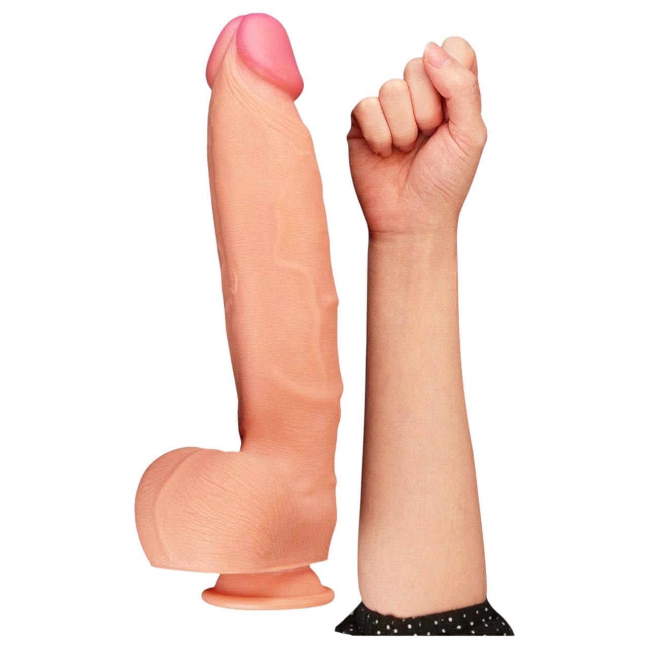 Lovetoy Nature Cock - kétrétegű élethű dildó - 30cm (natúr) Lovetoy Nature Cock - kétrétegű élethű dildó - 30cm (natúr)