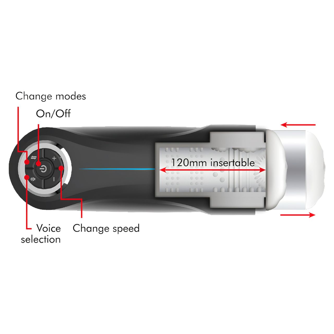 JamyJob - fel-le mozgó, rezgő maszturbátor (fekete) JamyJob - fel-le mozgó, rezgő maszturbátor (fekete)