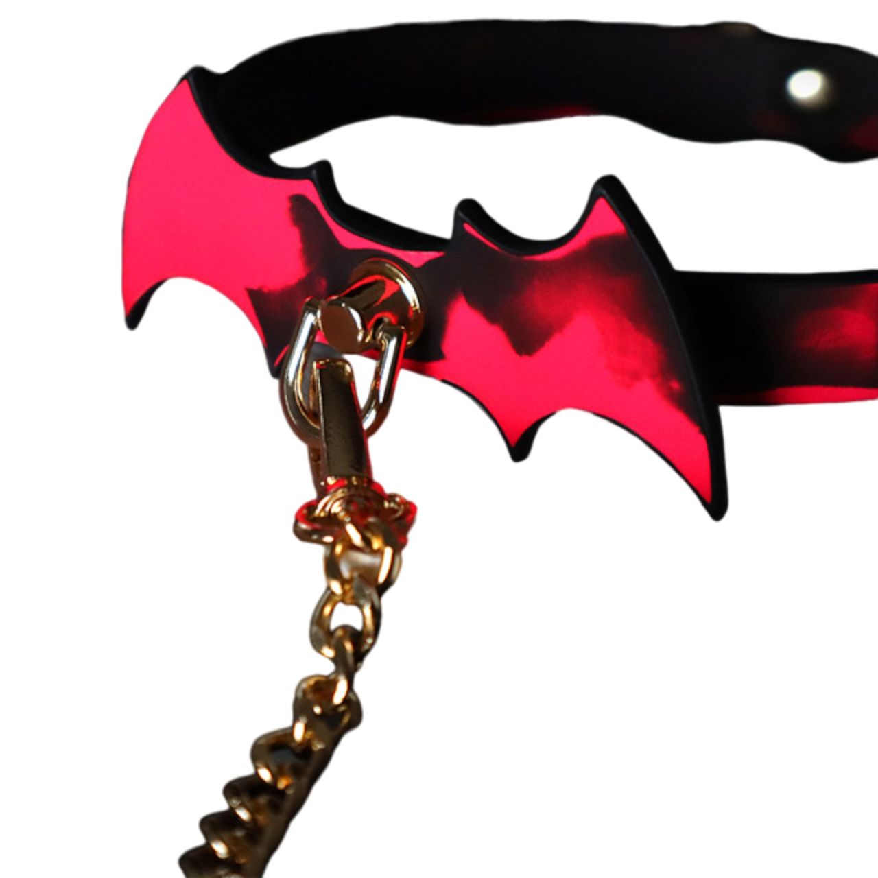 Hőre színt váltó nyakörv pórázzal (fekete)