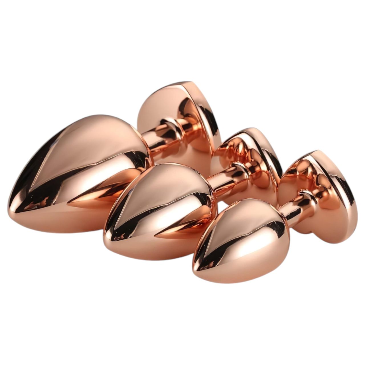 Gleaming Love - szíves anál plug szett - rosegold (3 részes) Gleaming Love - szíves anál plug szett - rosegold (3 részes)