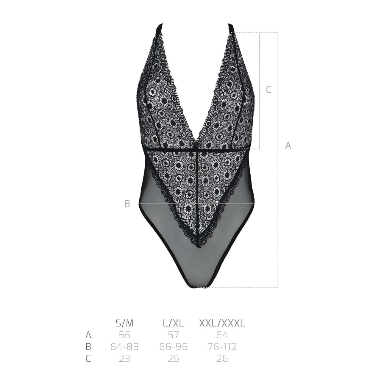 / Passion Eco Zinnia - csipke body (fekete)