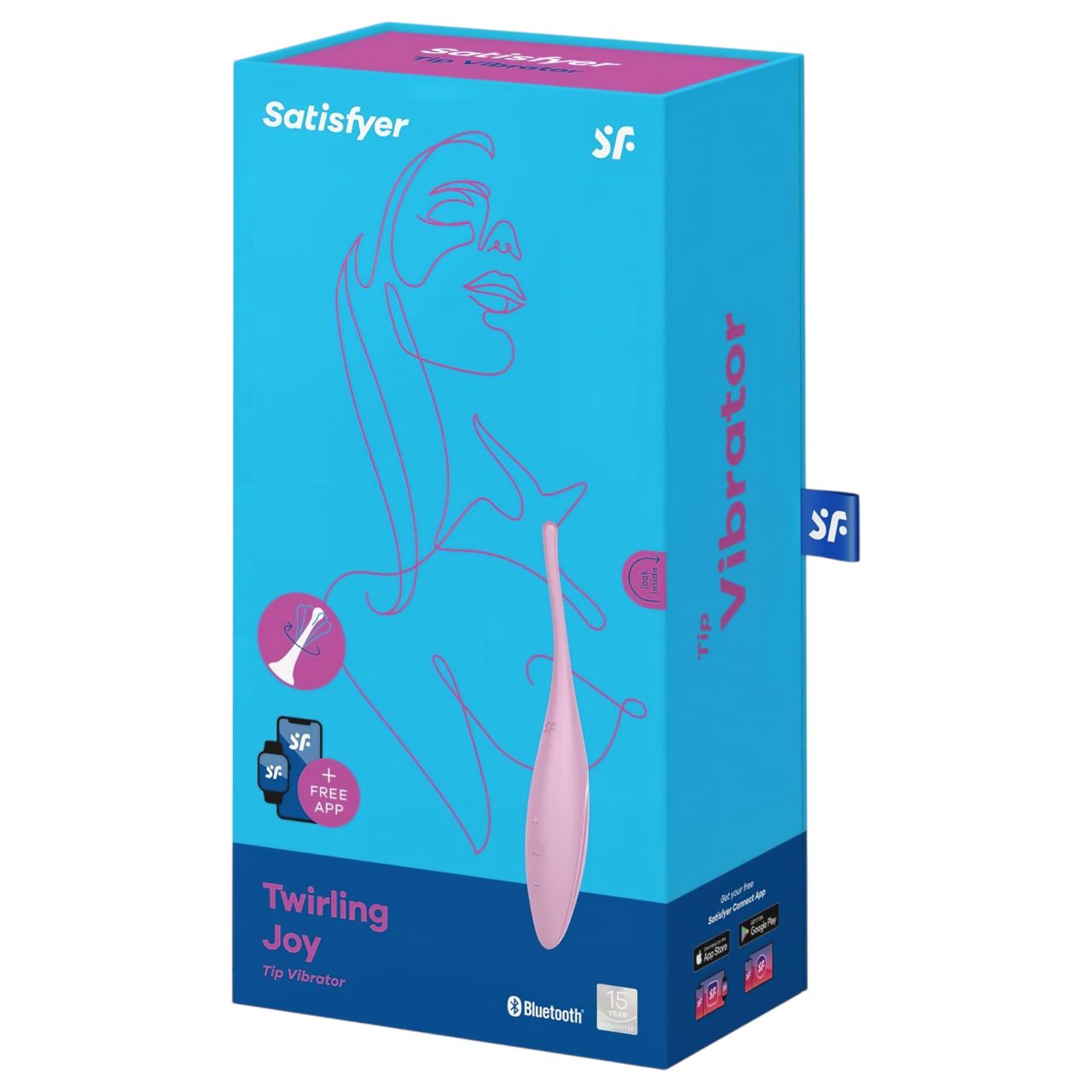 Satisfyer Twirling Joy - okos vízálló csikló vibrátor (pink)