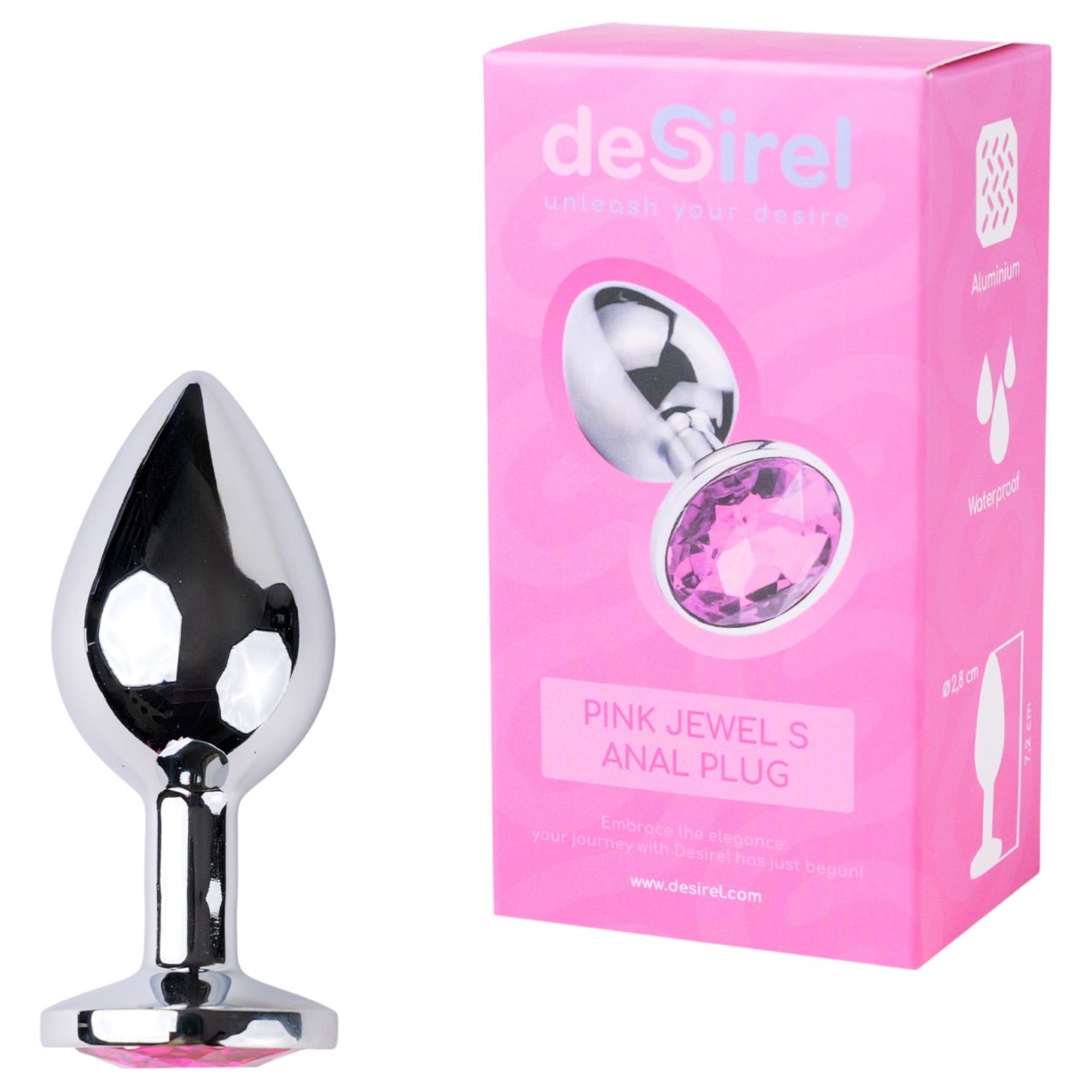 Desirel Pink Jewel S - anál plug (ezüst-pink) Desirel Pink Jewel S - anál plug (ezüst-pink)