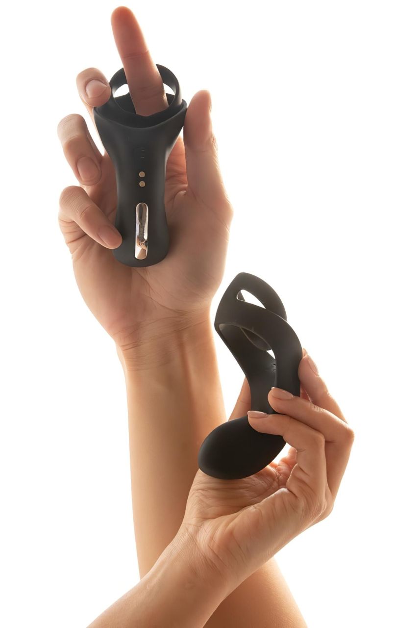 Svakom Benedict - gát stimuláló, vibrációs péniszgyűrű (fekete)