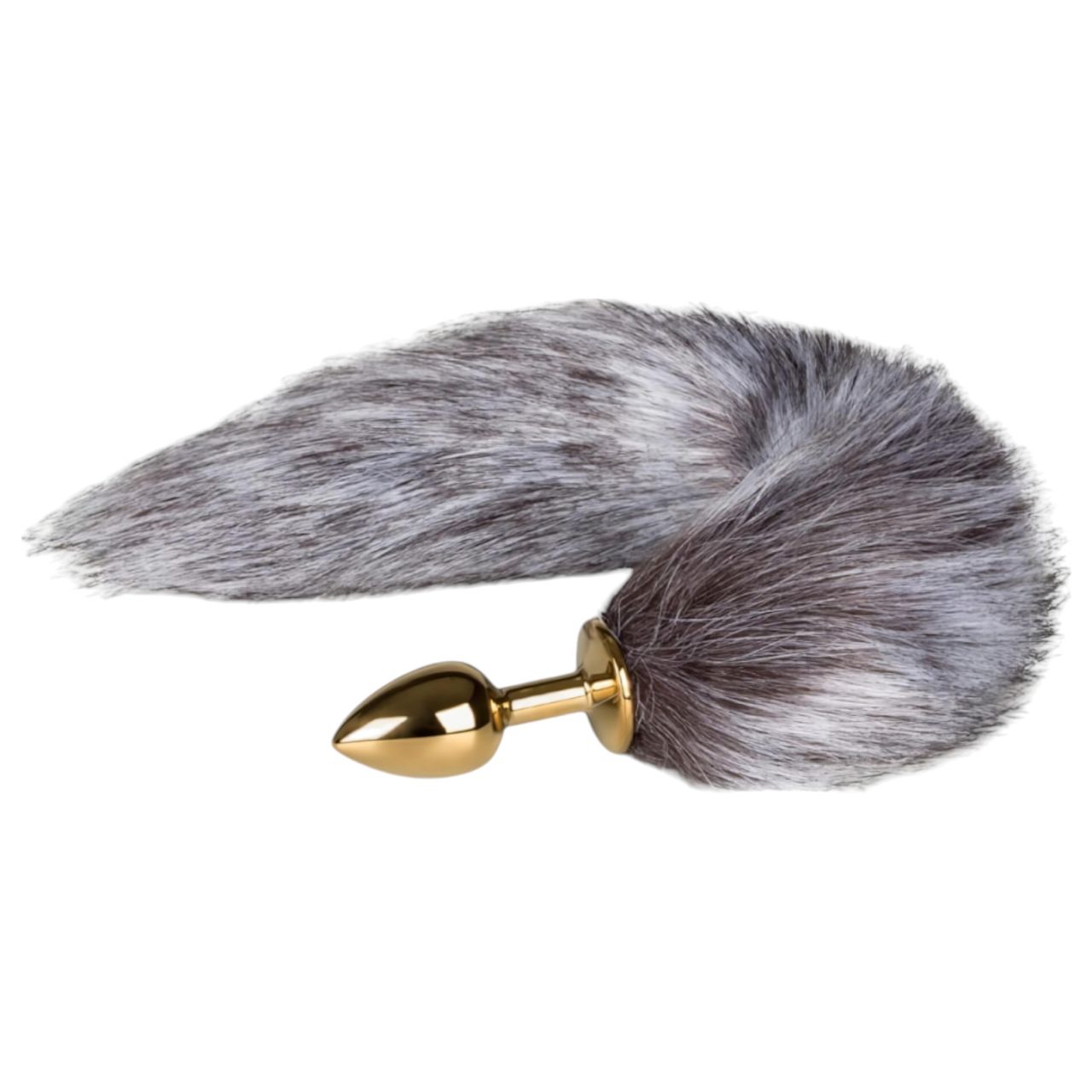 Easytoys Fox NO5 - fém anál plug rókafarokkal (arany-ezüst) Easytoys Fox NO5 - fém anál plug rókafarokkal (arany-ezüst)