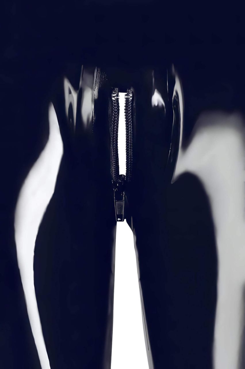 LATEX - cipzáras leggings (fekete)