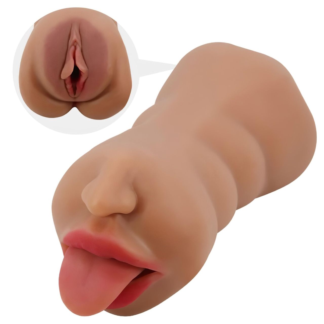 Crazy Bull - száj-és punci maszturbátor (natúr) Crazy Bull - száj-és punci maszturbátor (natúr)