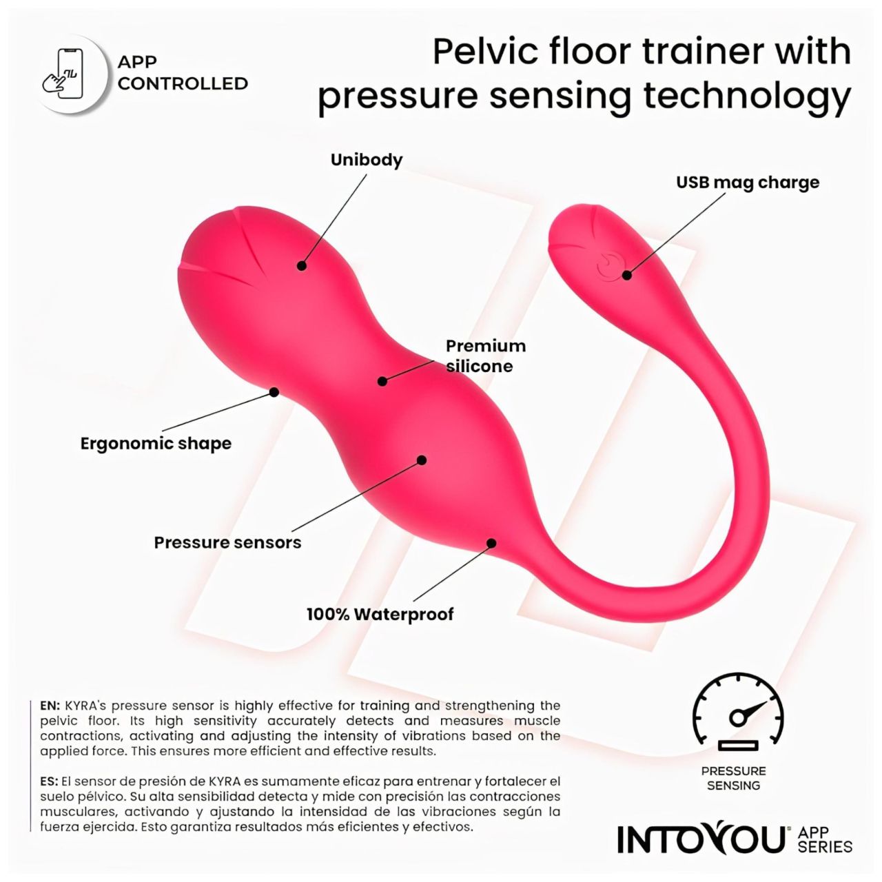 INTOYOU Kyra Pelvic - okos, vibrációs kegel duo (pink) INTOYOU Kyra Pelvic - okos, vibrációs kegel duo (pink)