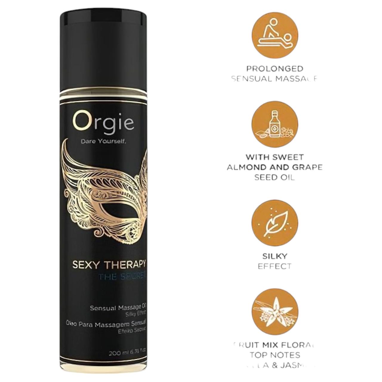 Orgie The Secret - érzéki masszázsolaj (200ml)