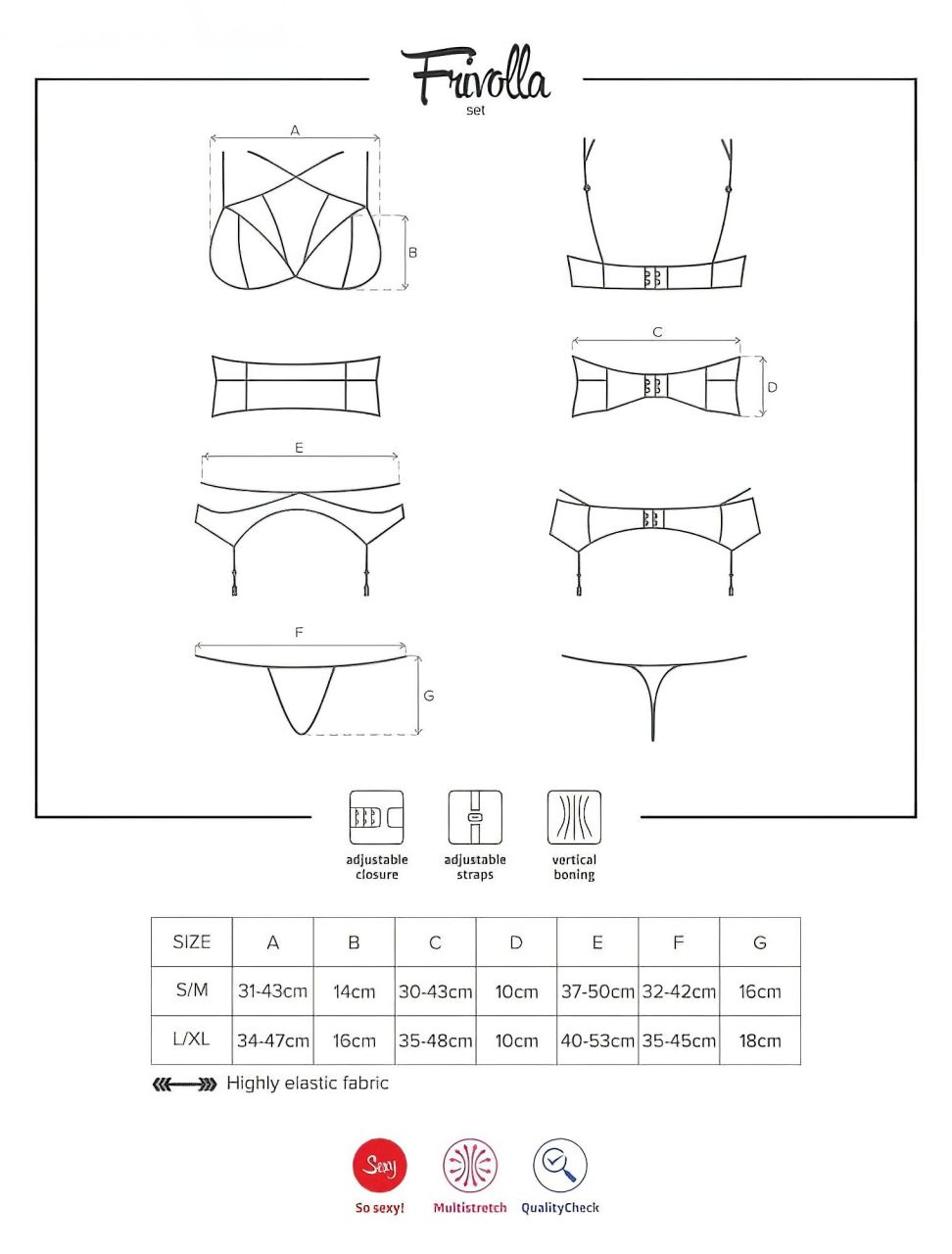 Obsessive Frivolla - pikáns csipke fehérnemű szett (fekete) Obsessive Frivolla - pikáns csipke fehérnemű szett (fekete)