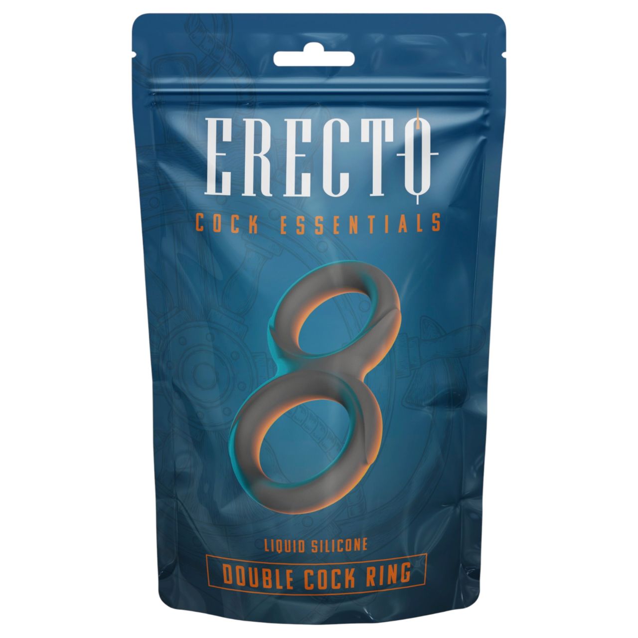 Erecto - dupla péniszgyűrű (fekete)